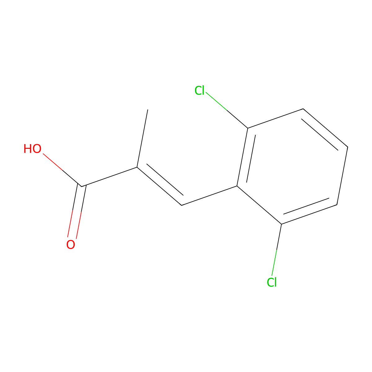 3-(2,6-Dichlorophenyl)-2-methylprop-2-enoic acid molecular structure, CAS 103753-79-3