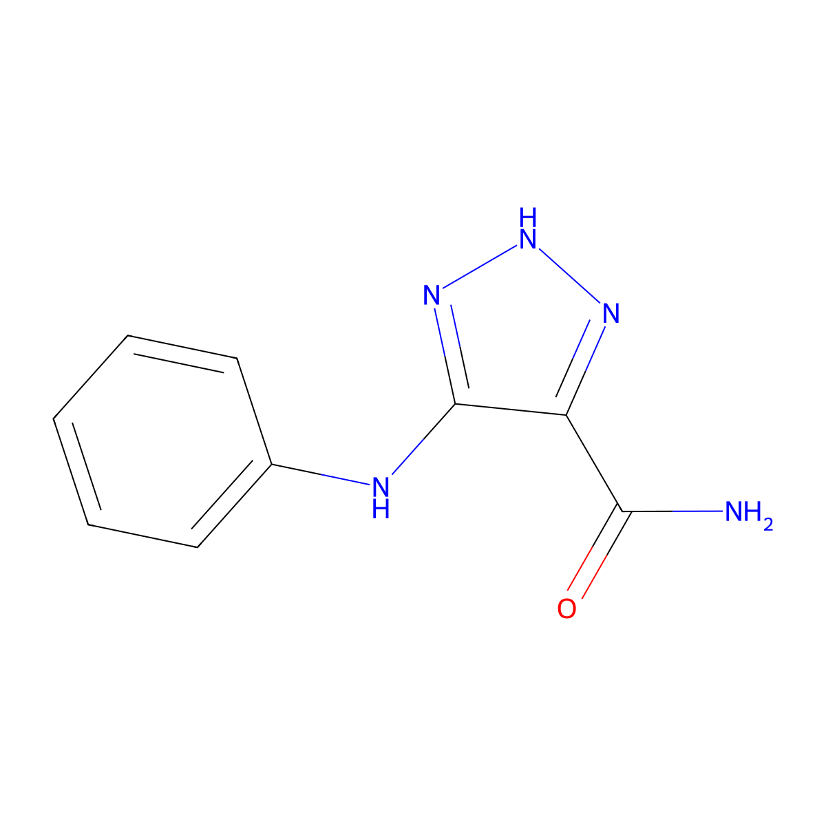 1H-1,2,3-Triazole-4-carboxamide, 5-(phenylamino)- molecular structure, CAS 103754-03-6