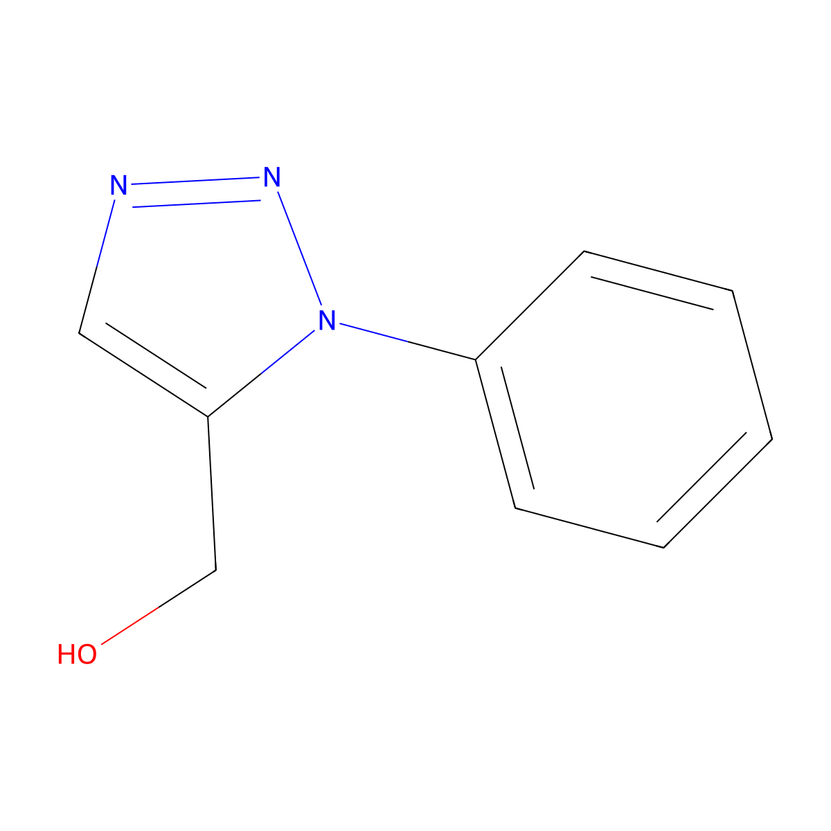 (1-phenyl-1H-1,2,3-triazol-5-yl)methanol molecular structure, CAS 103755-51-7