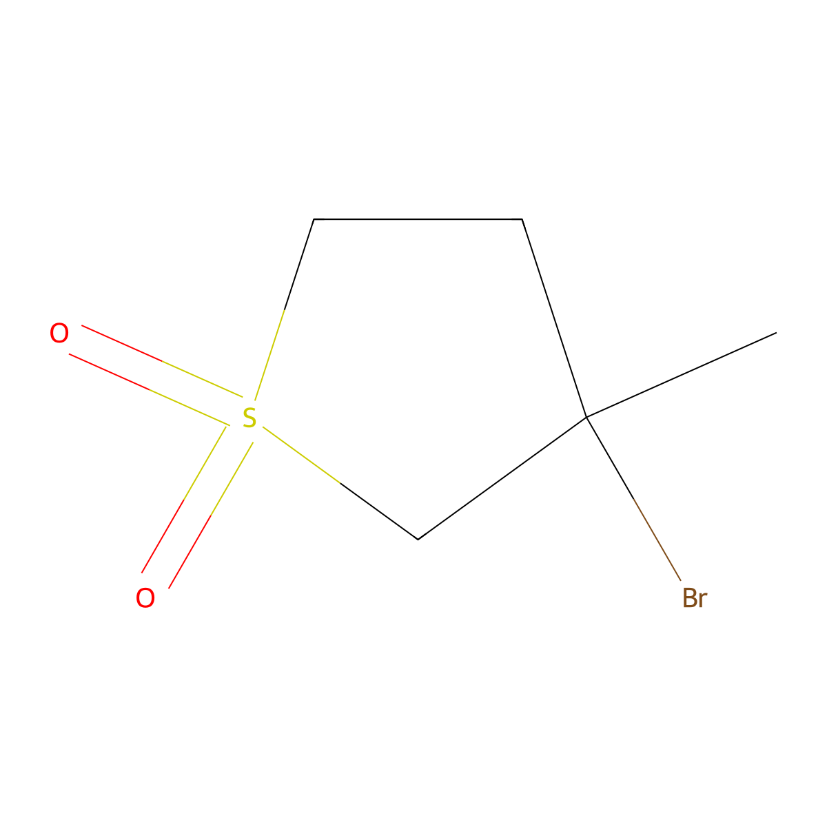 3-Bromo-3-methyltetrahydrothiophene 1,1-dioxide molecular structure, CAS 103755-66-4