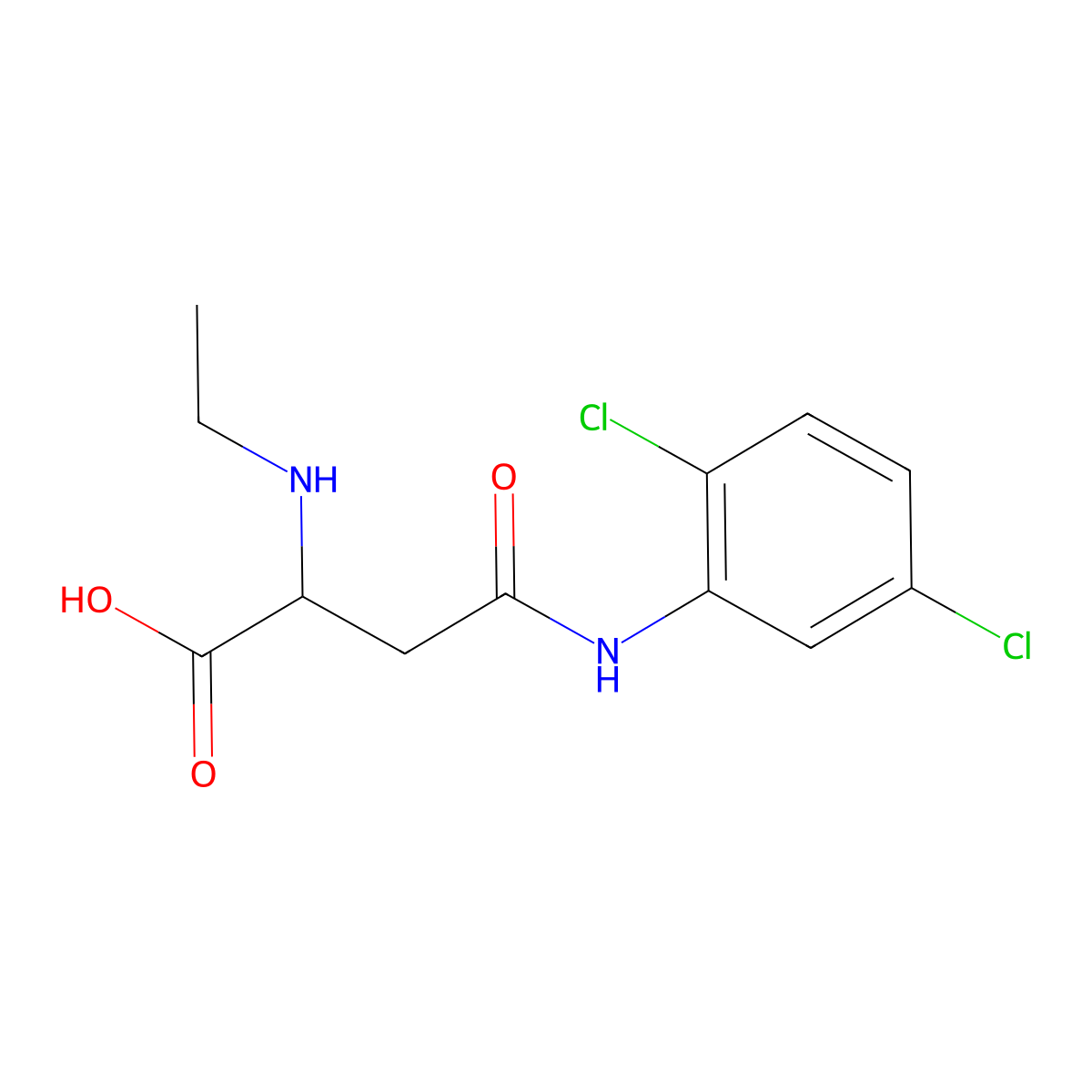 4-(2,5-Dichloroanilino)-2-(ethylamino)-4-oxobutanoic acid molecular structure, CAS 1037587-74-8