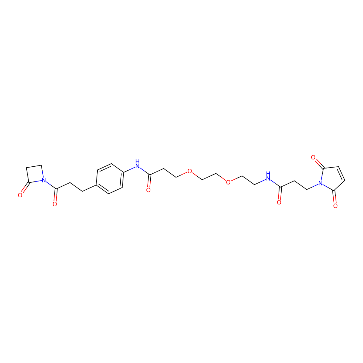 Mal-amido-PEG2-C2-amido-Ph-C2-CO-AZD molecular structure, CAS 1037589-69-7