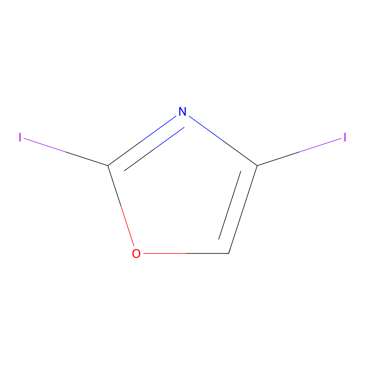 2,4-Diiodo-1,3-oxazole molecular structure, CAS 1037597-73-1