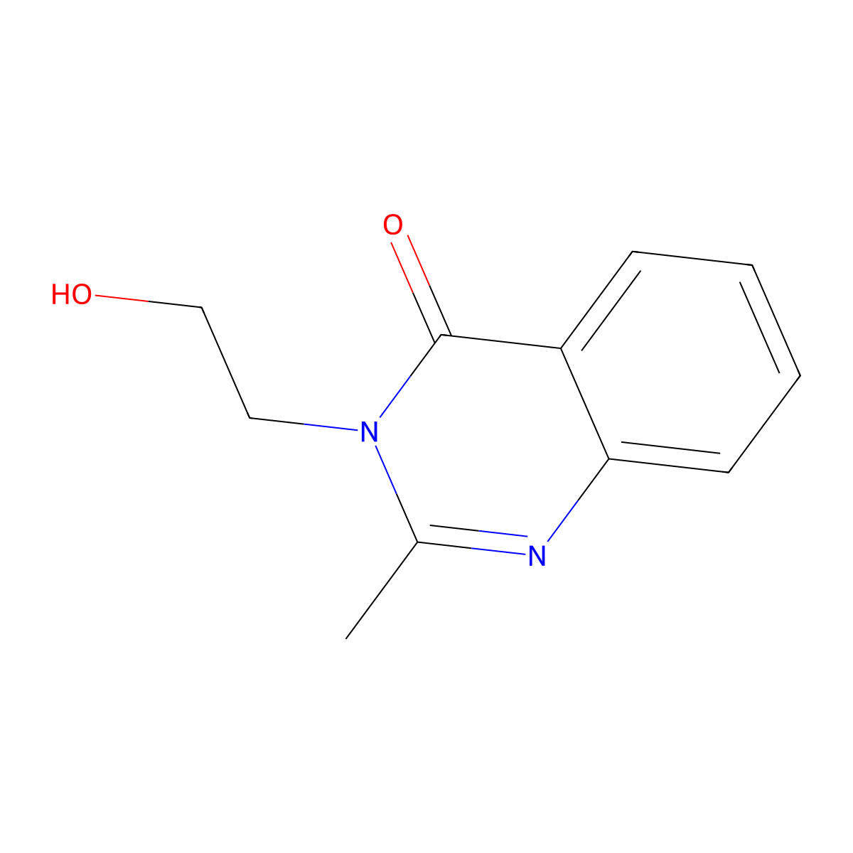 3-(2-Hydroxyethyl)-2-methyl-3,4-dihydro-4-quinazolinone molecular structure, CAS 10376-59-7
