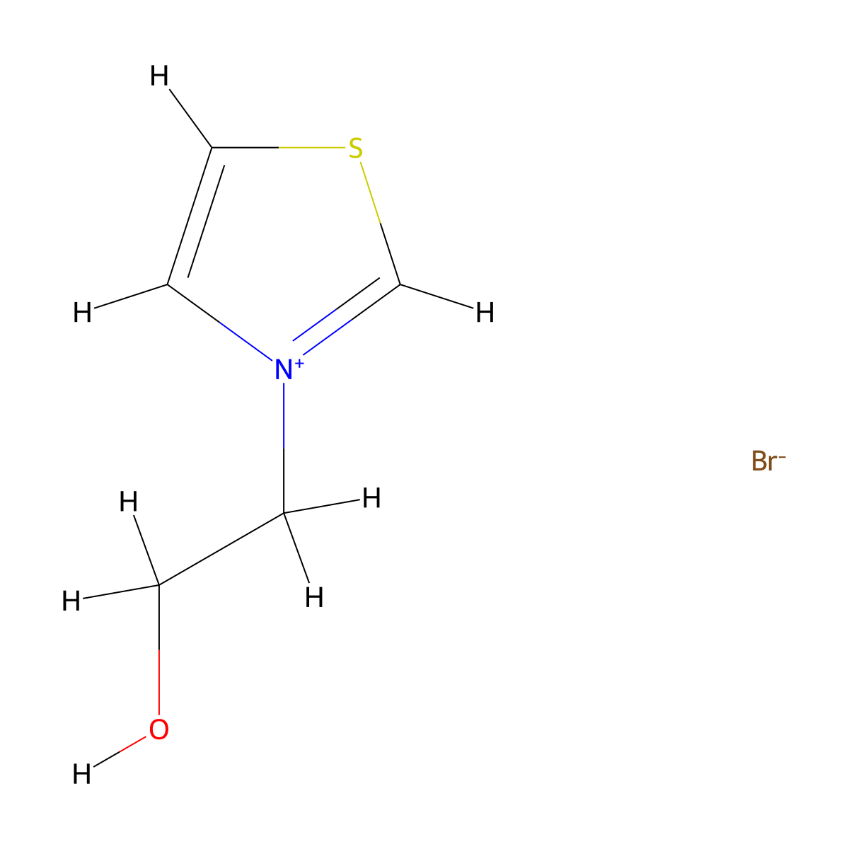 3-(2-Hydroxyethyl)-1,3-thiazol-3-ium bromide molecular structure, CAS 103768-99-6