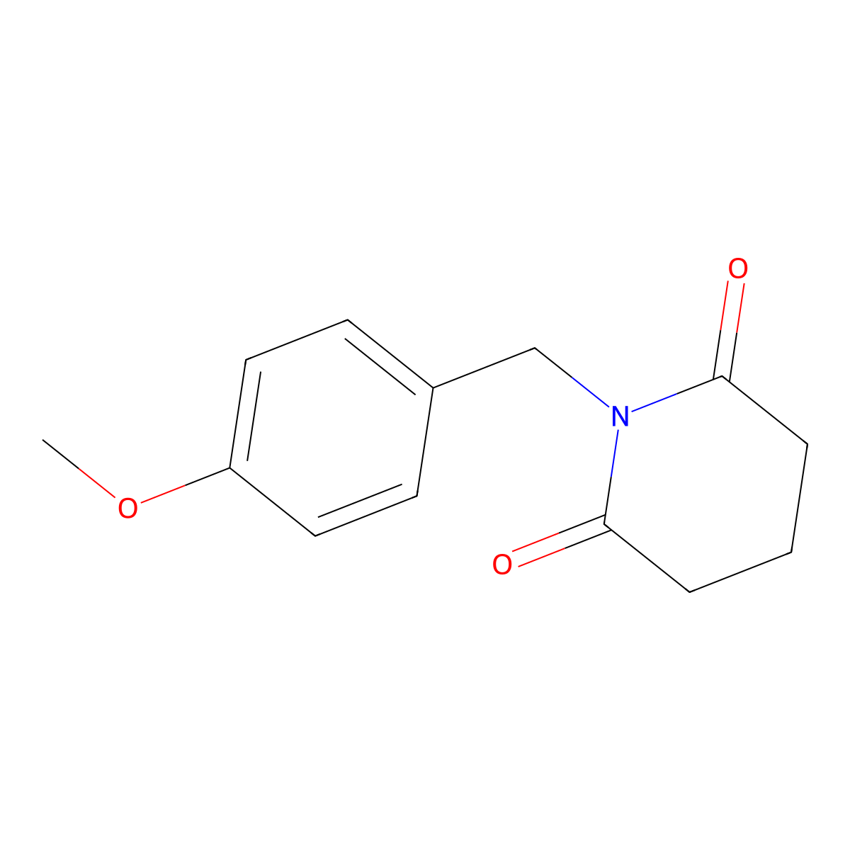 1-[(4-Methoxyphenyl)methyl]piperidine-2,6-dione molecular structure, CAS 1037681-49-4