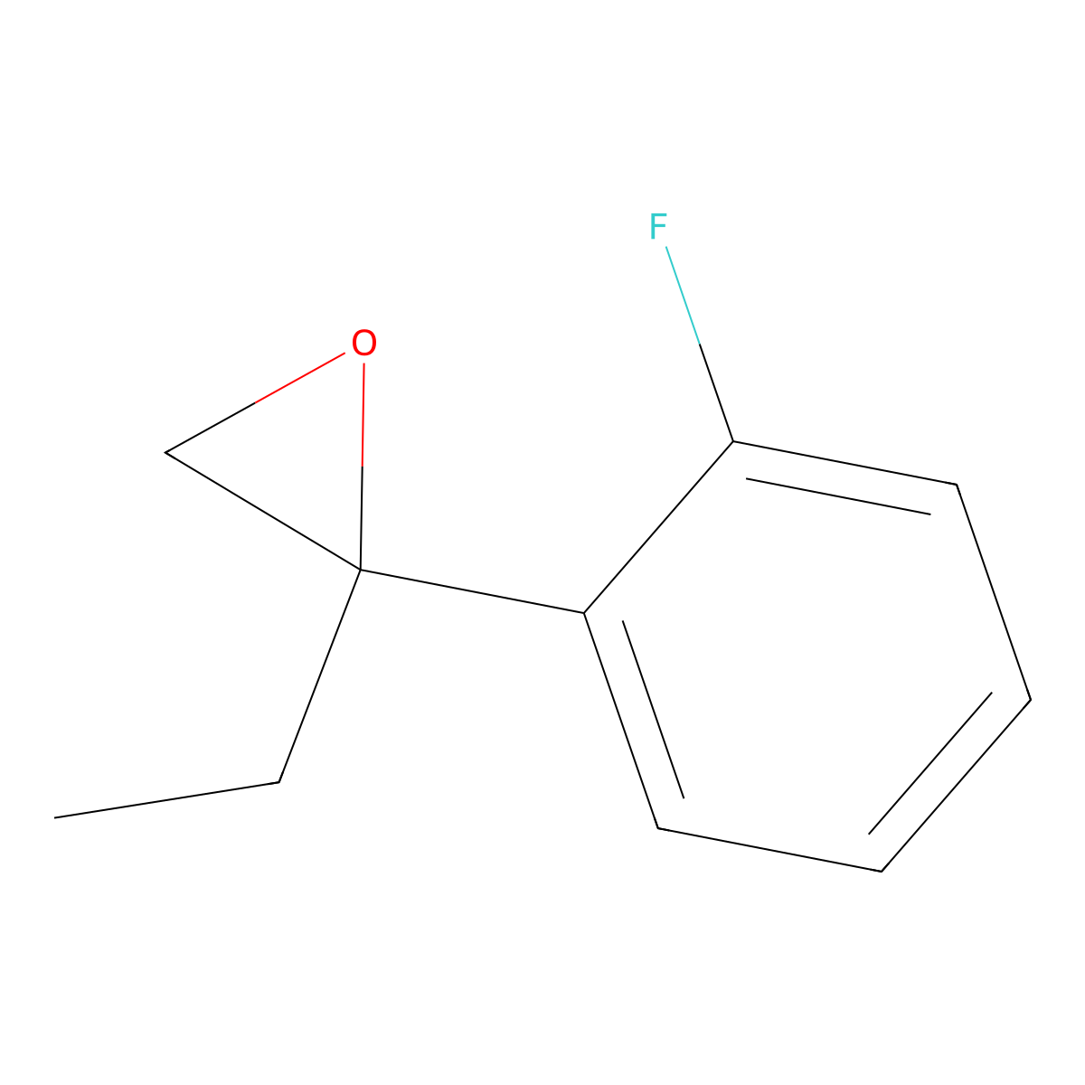 2-Ethyl-2-(2-fluorophenyl)oxirane molecular structure, CAS 1037739-37-9