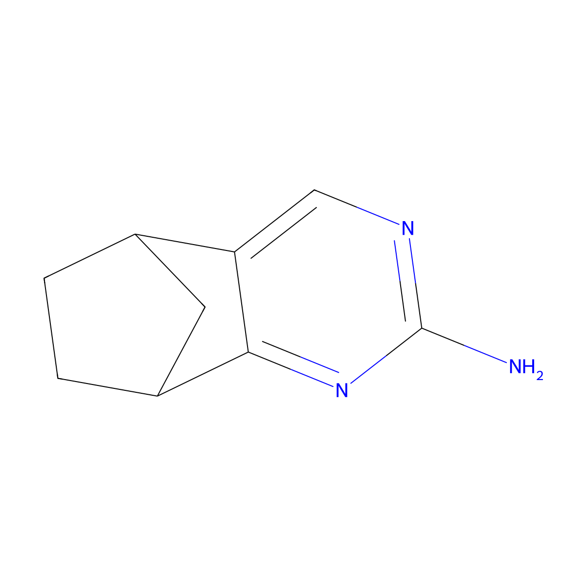 2-Amino-5,8-methano-5,6,7,8-tetrahydroquinazoline molecular structure, CAS 1037776-00-3