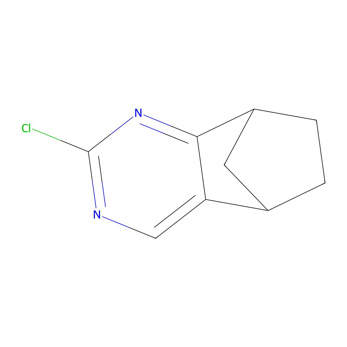 2-Chloro-5,8-methano-5,6,7,8-tetrahydroquinazoline molecular structure, CAS 1037776-03-6