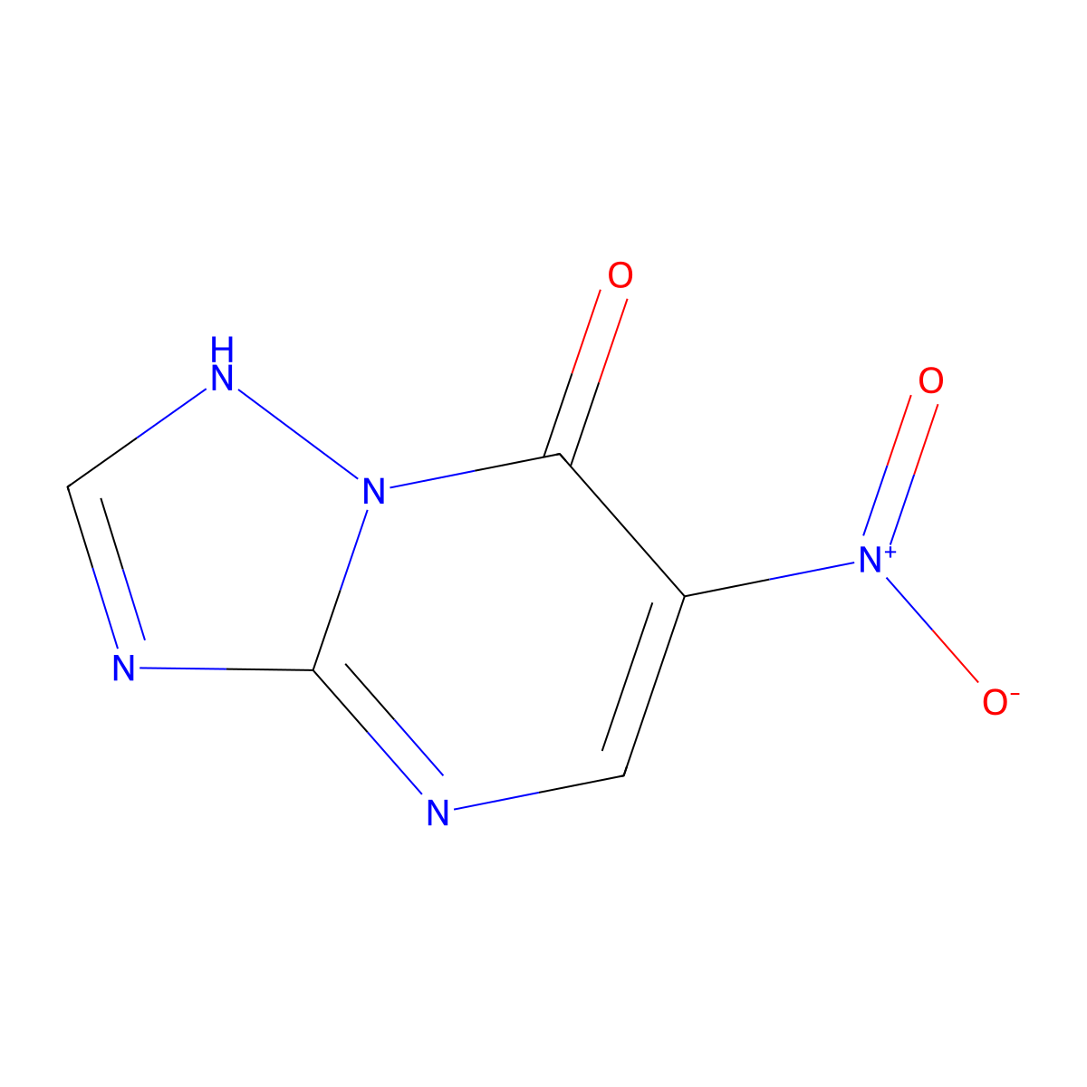 6-nitro-4H,7H-(1,2,4)triazolo(1,5-a)pyrimidin-7-one molecular structure, CAS 103778-82-1