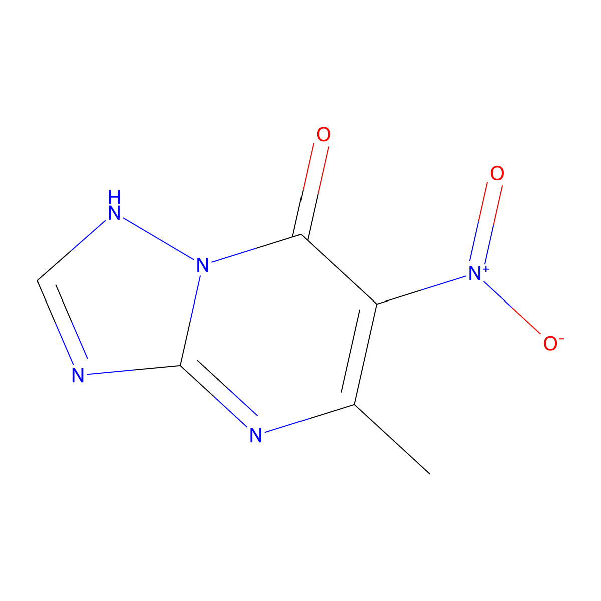 [1,2,4]Triazolo[1,5-a]pyrimidin-7(1H)-one, 5-methyl-6-nitro- molecular structure, CAS 103778-83-2