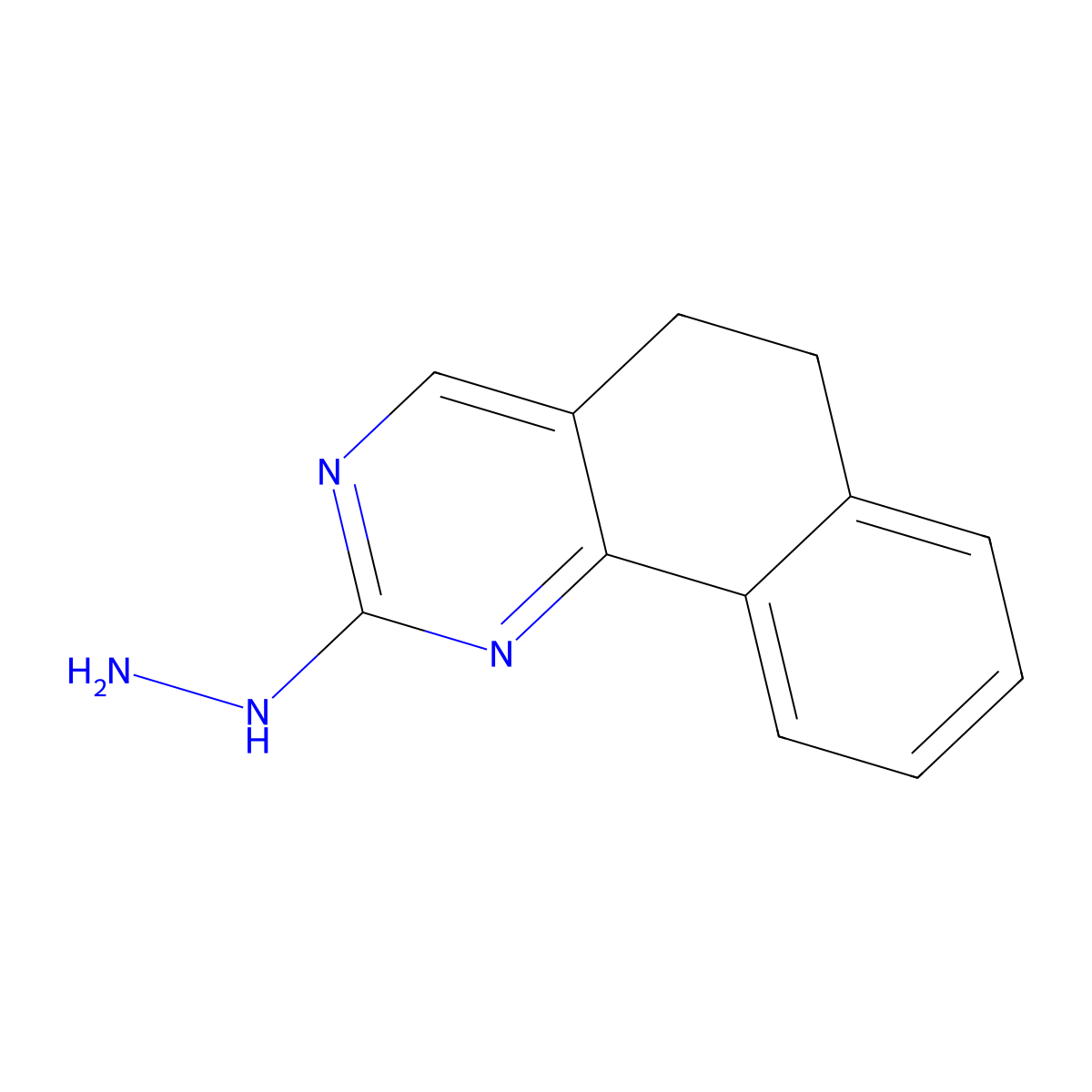 2-Hydrazino-5,6-dihydrobenzo[h]quinazoline molecular structure, CAS 1037784-17-0