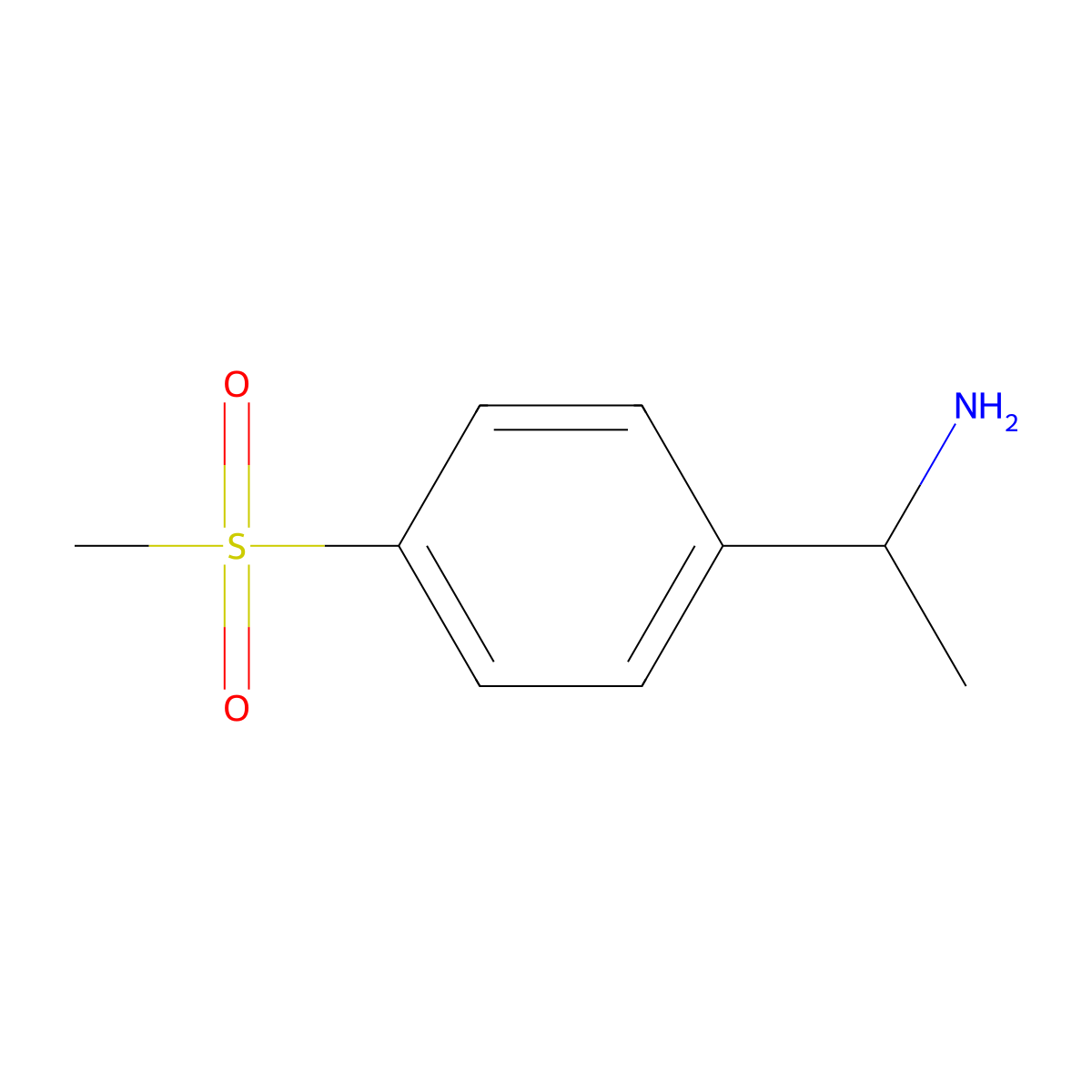 (S)-1-(4-(Methylsulfonyl)phenyl)ethanamine molecular structure, CAS 1037798-64-3