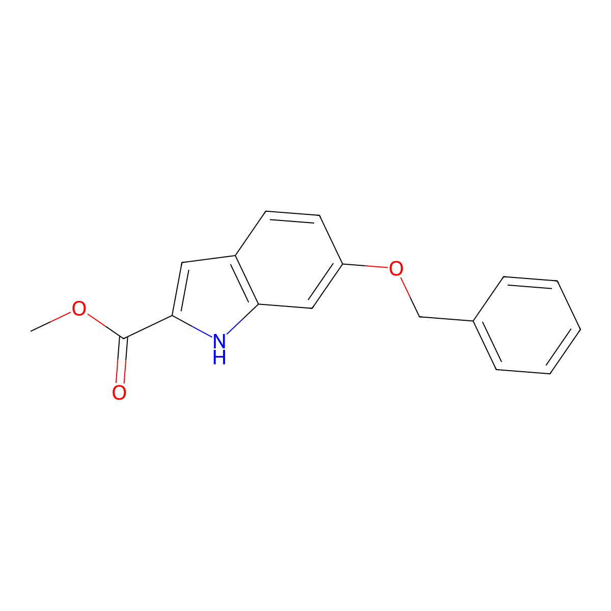 methyl 6-(benzyloxy)-1H-indole-2-carboxylate molecular structure, CAS 103781-89-1