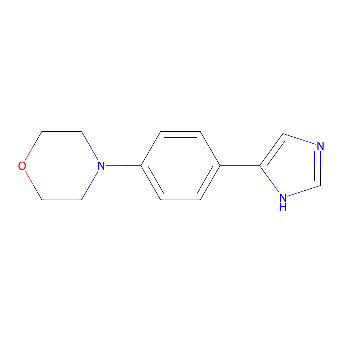 4-[4-(1h-Imidazol-4-yl)phenyl]morpholine molecular structure, CAS 1037828-58-2