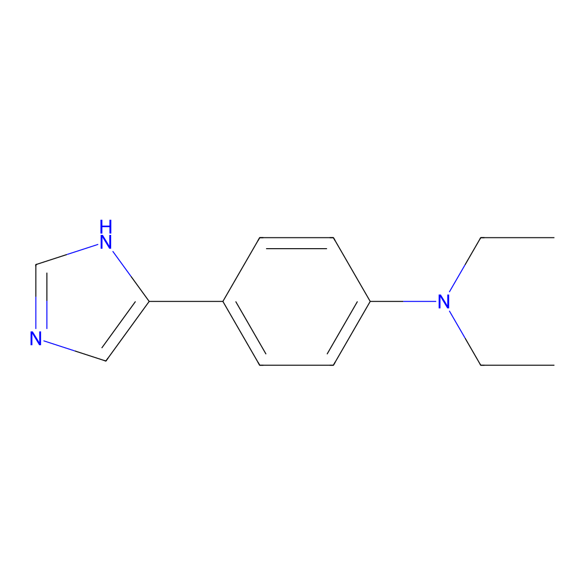 n,n-Diethyl-4-(1h-imidazol-4-yl)aniline molecular structure, CAS 1037828-60-6