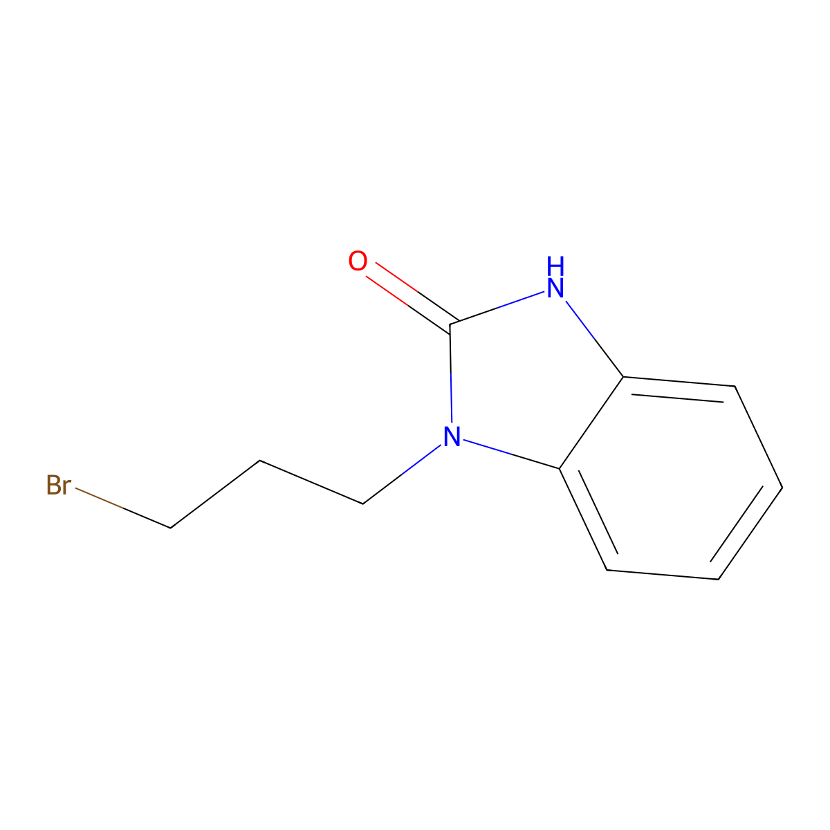 1-(3-bromopropyl)-2,3-dihydro-1H-1,3-benzodiazol-2-one molecular structure, CAS 103784-04-9