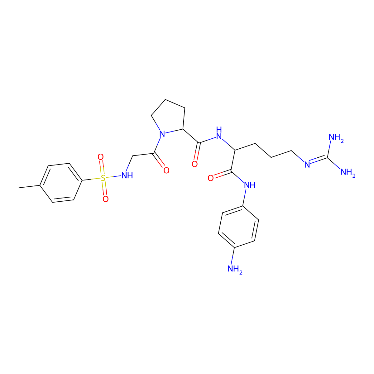 Tos-Gly-Pro-Arg-NHPh(4-NH2) molecular structure, CAS 103784-66-3