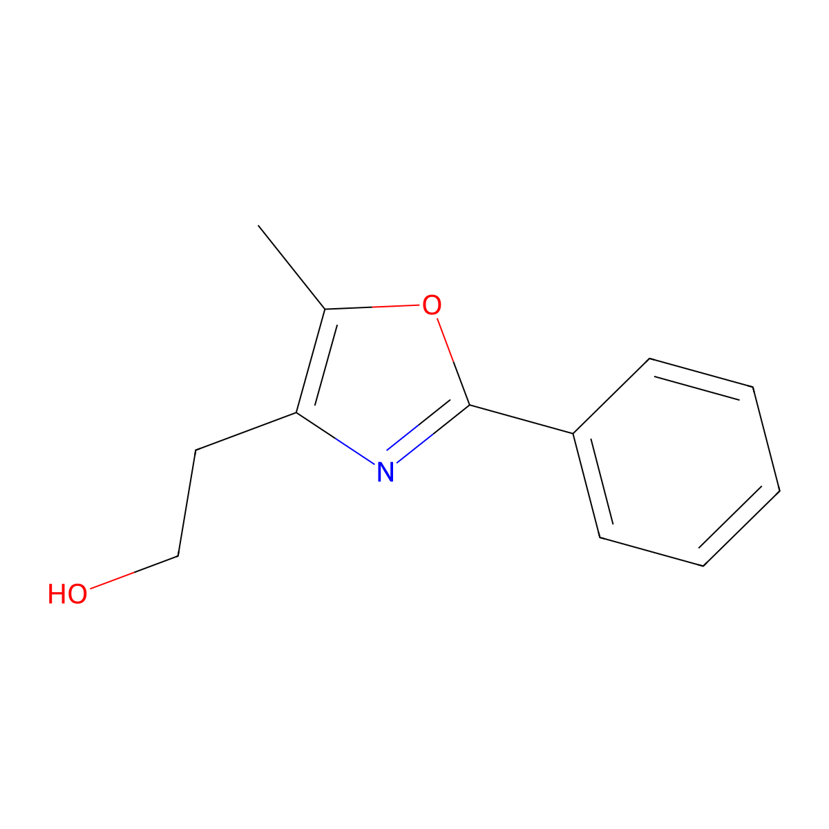 2-(5-Methyl-2-phenyl-4-oxazolyl)ethanol molecular structure, CAS 103788-65-4