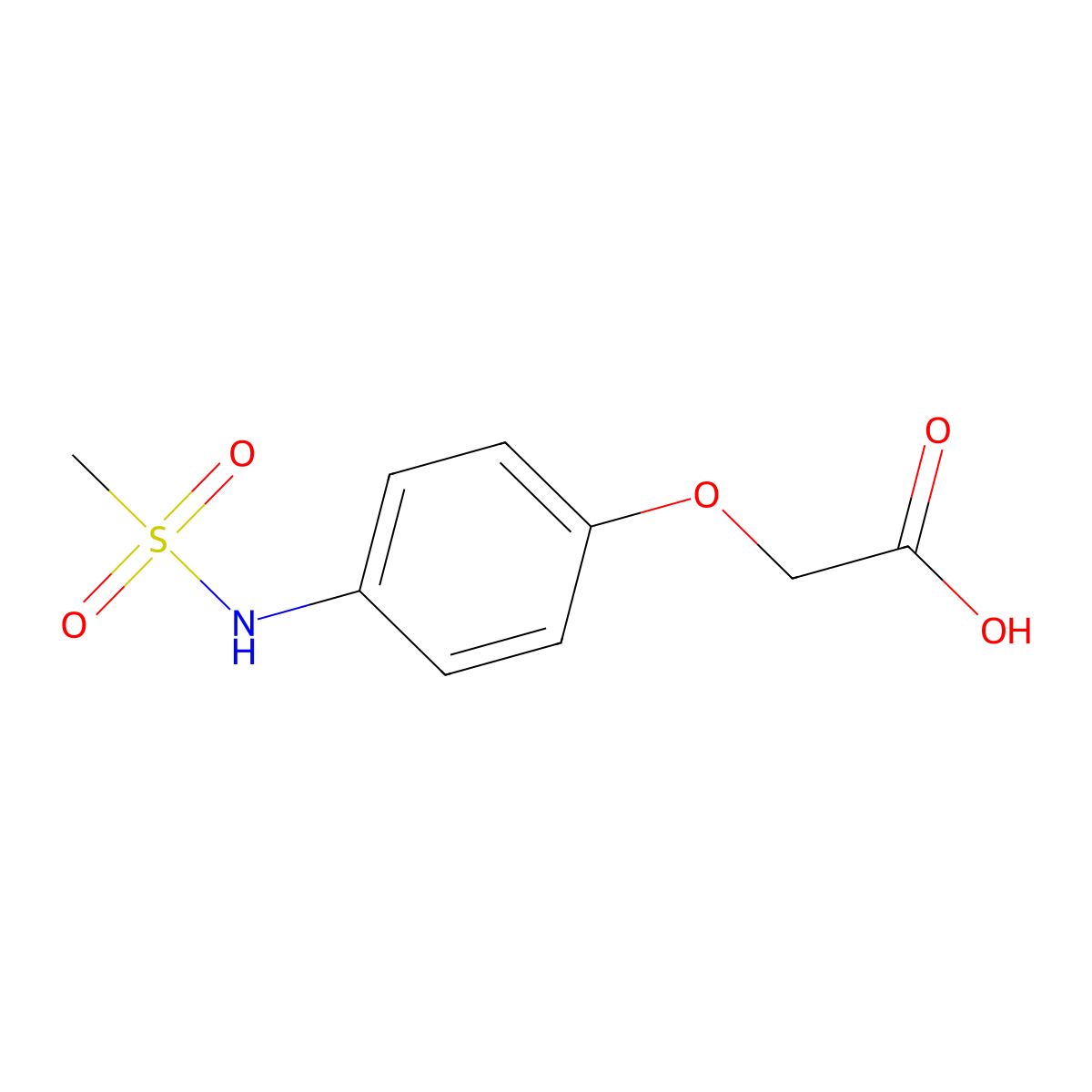 2-(4-(Methylsulfonamido)phenoxy)acetic acid molecular structure, CAS 103790-20-1