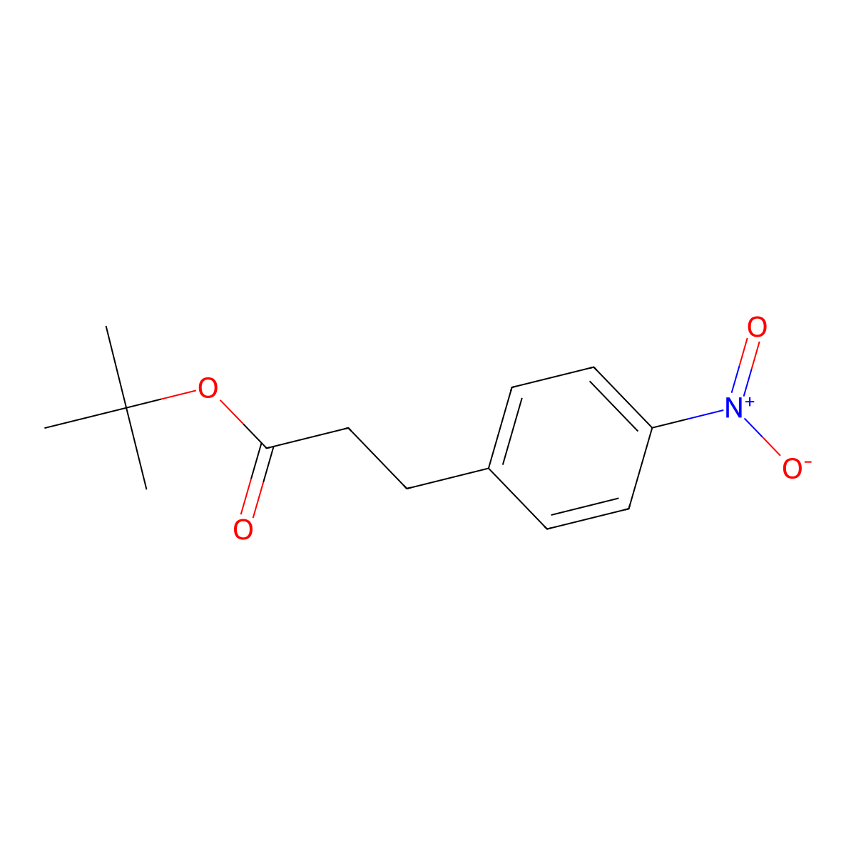 Tert-butyl 3-(4-nitrophenyl)propanoate molecular structure, CAS 103790-47-2