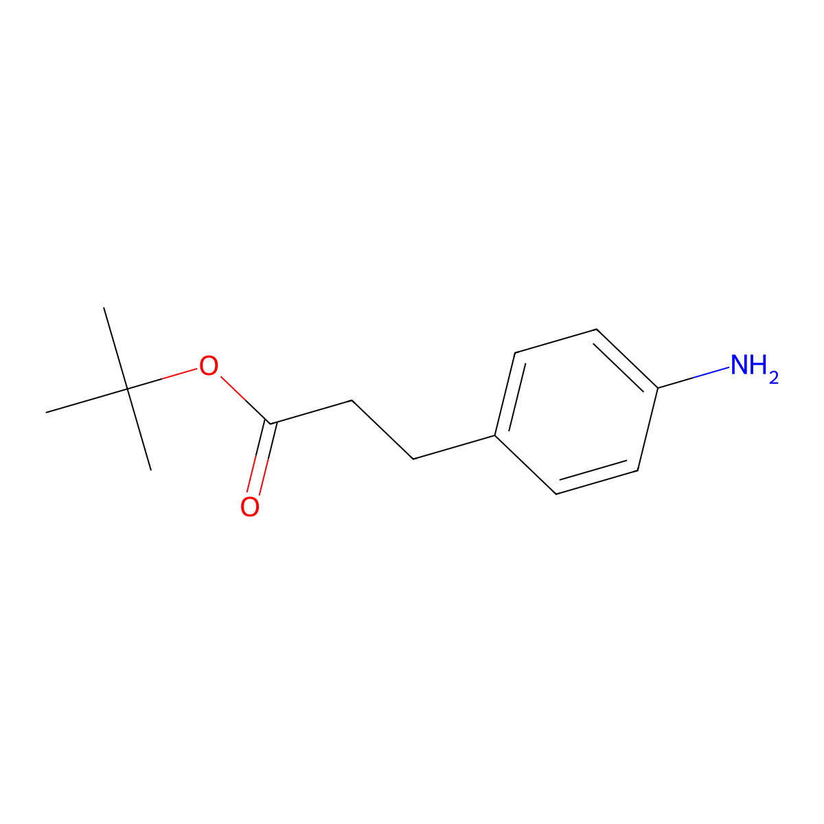 Tert-butyl 3-(4-aminophenyl)propanoate molecular structure, CAS 103790-48-3
