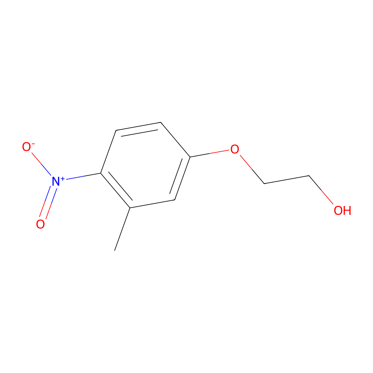 2-(3-Methyl-4-nitrophenoxy)ethanol molecular structure, CAS 103790-49-4