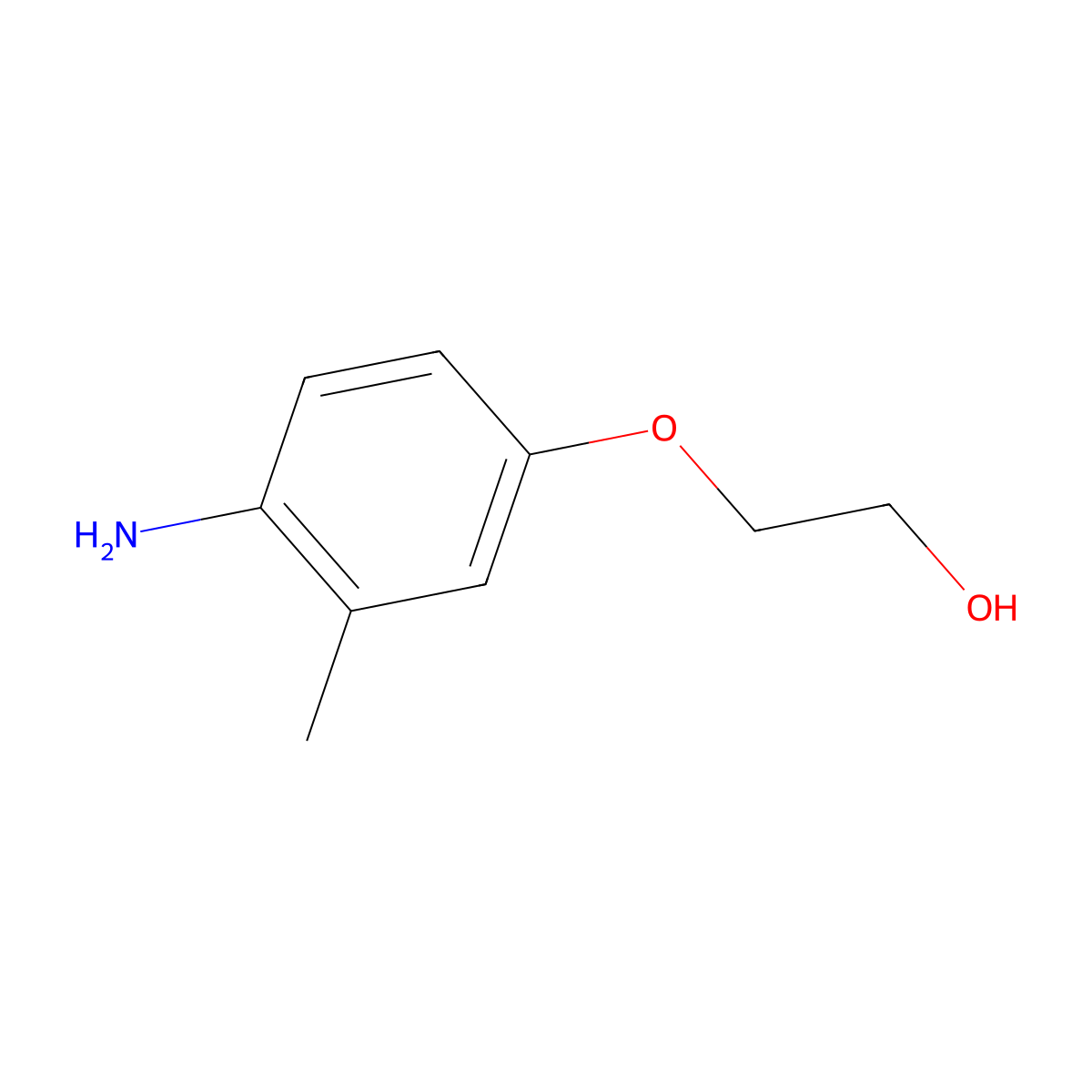 2-(4-Amino-3-methylphenoxy)ethan-1-ol molecular structure, CAS 103790-50-7