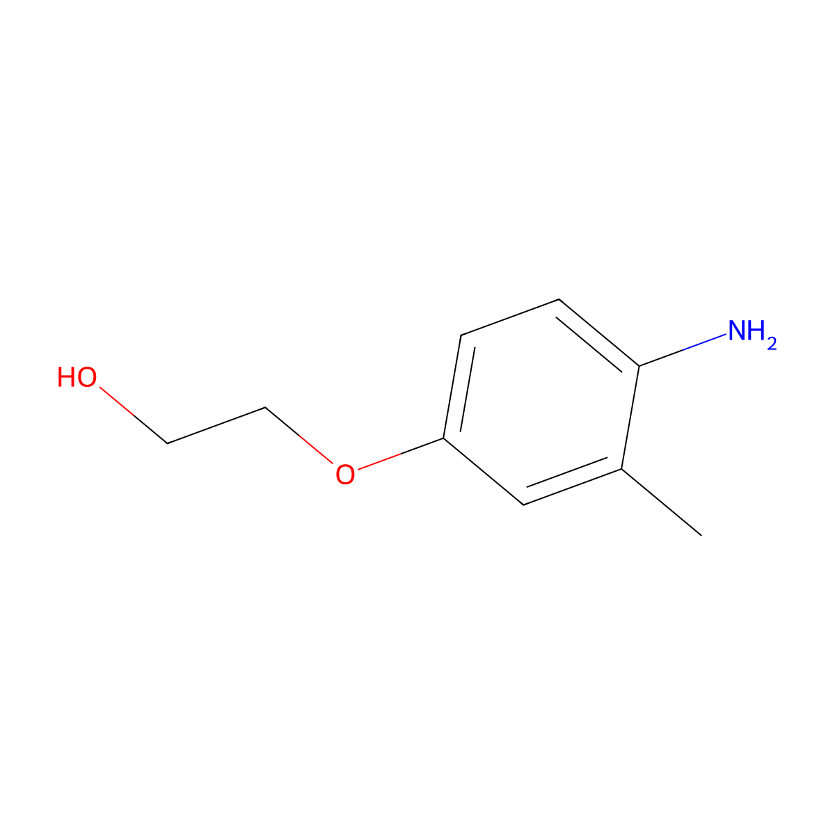 2-(4-Amino-3-methylphenoxy)ethan-1-ol molecular structure, CAS 103790-50-7