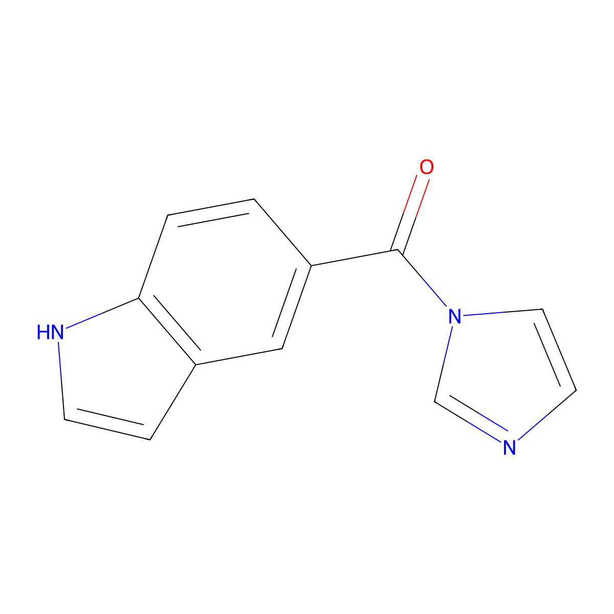 5-(1H-imidazol-1-ylcarbonyl)-1H-indole molecular structure, CAS 103790-94-9