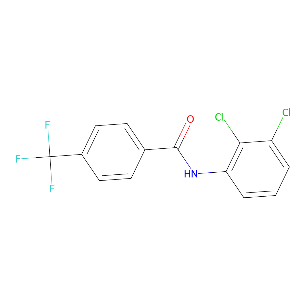 N-(2,3-dichlorophenyl)-4-(trifluoromethyl)benzamide molecular structure, CAS 1037901-27-1