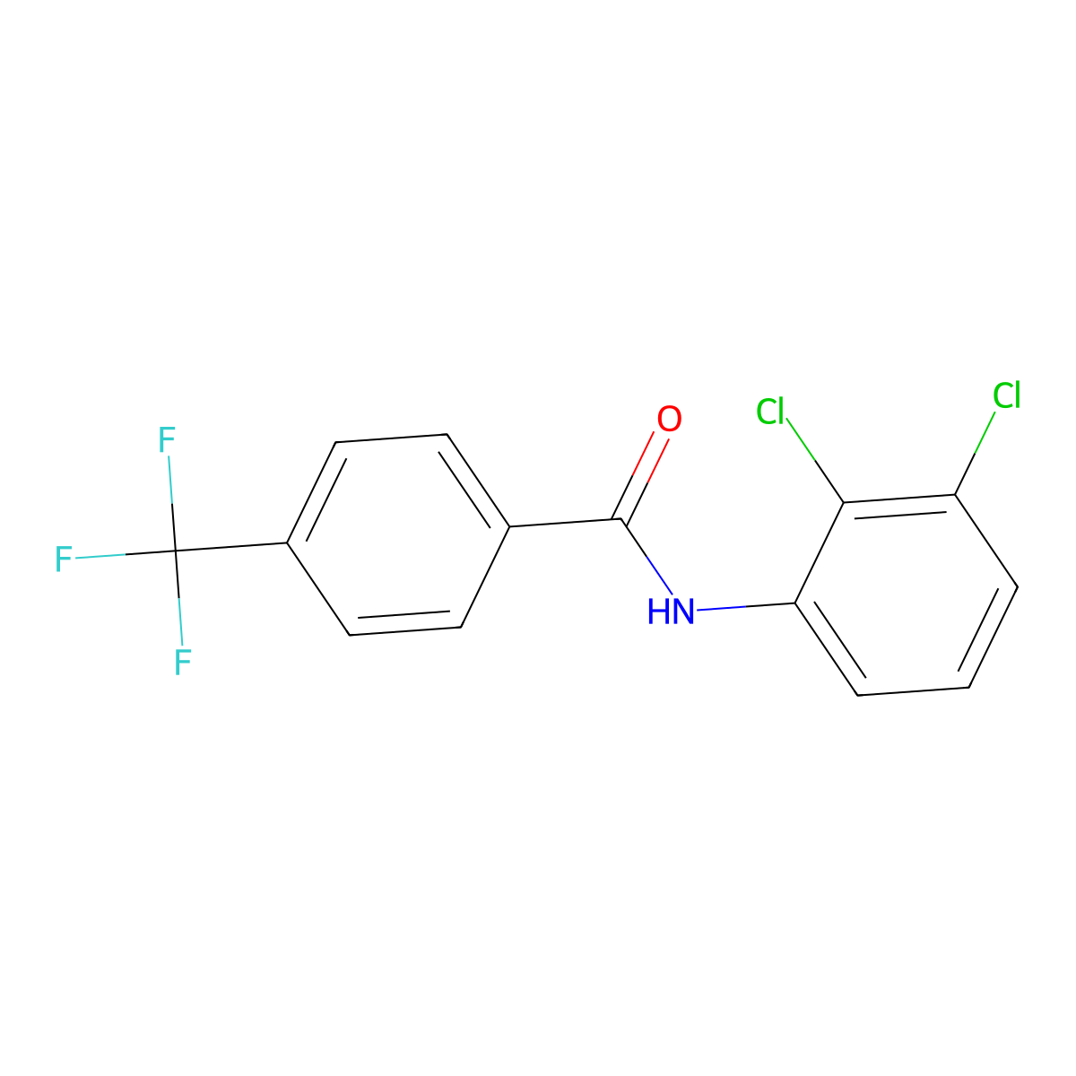 N-(2,3-dichlorophenyl)-4-(trifluoromethyl)benzamide molecular structure, CAS 1037901-27-1