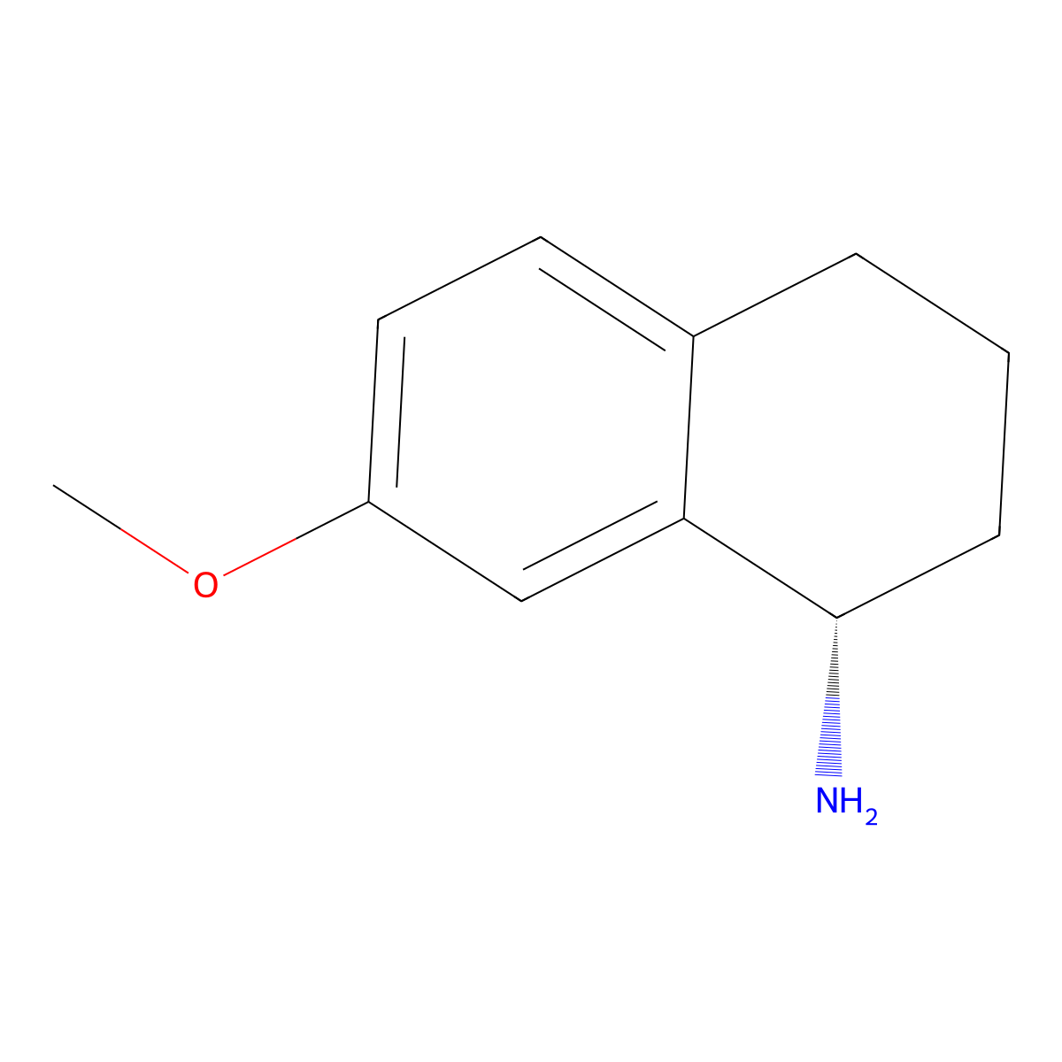 (1S)-7-methoxy-1,2,3,4-tetrahydronaphthalen-1-amine molecular structure, CAS 103791-17-9