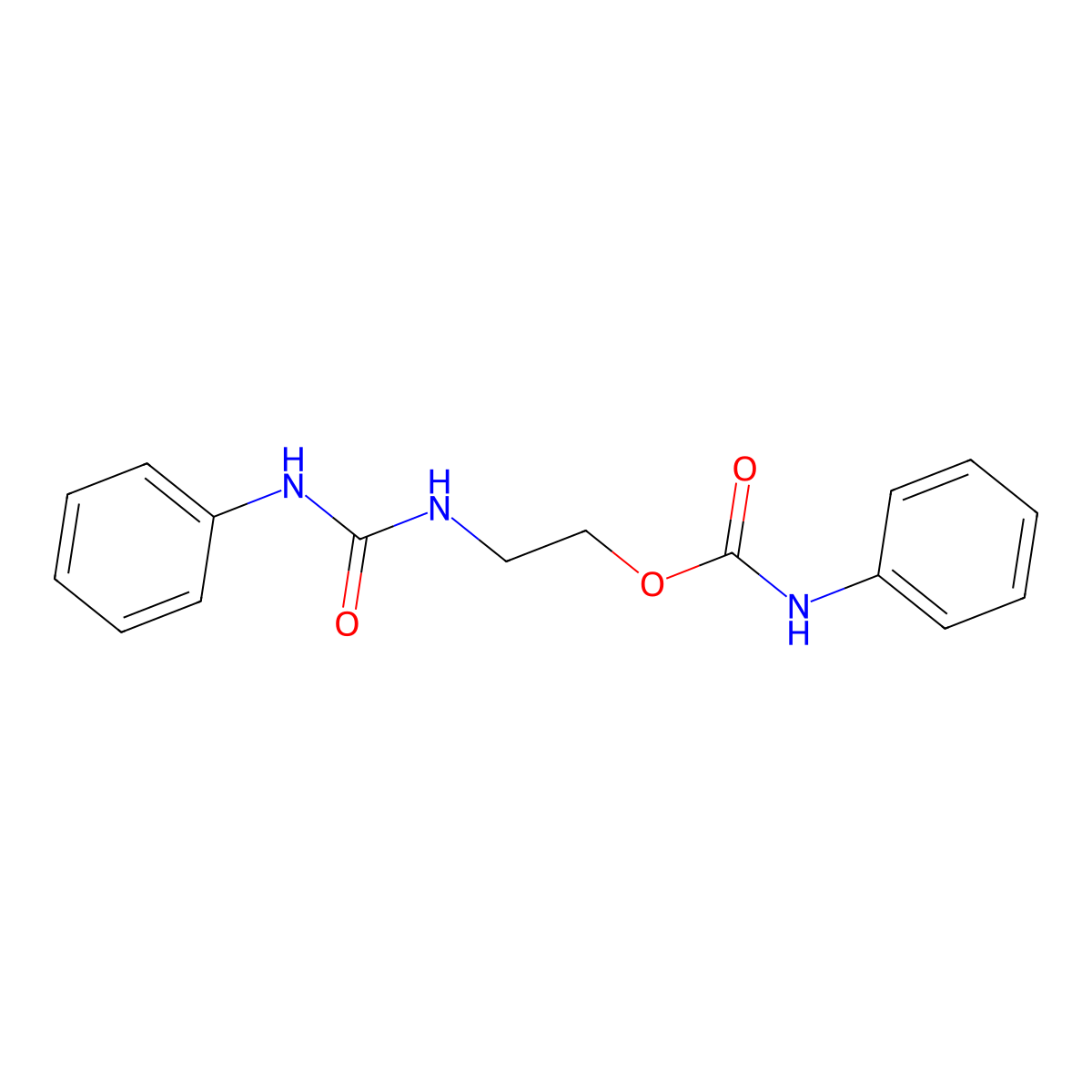 2-(3-Phenylureido)ethyl N-phenylcarbamate molecular structure, CAS 103791-67-9