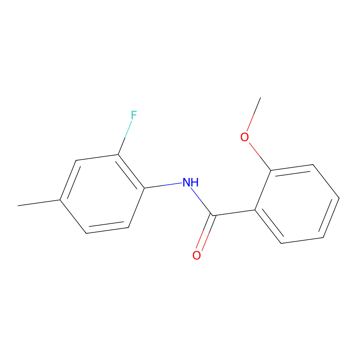 N-(2-fluoro-4-methylphenyl)-2-methoxybenzamide molecular structure, CAS 1037953-64-2