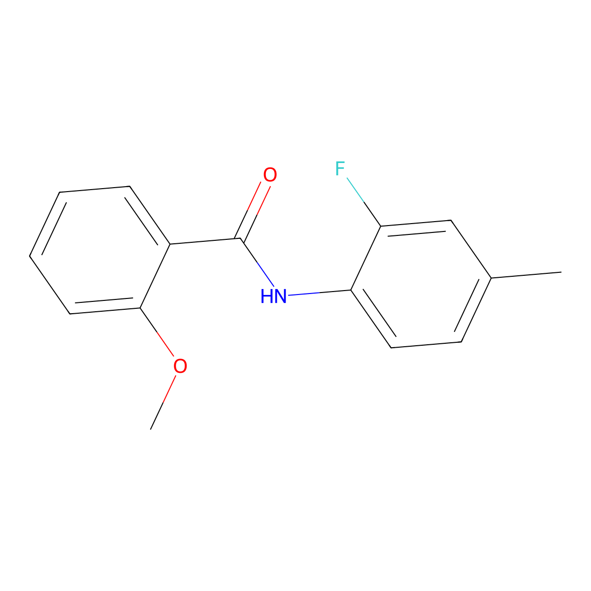 N-(2-fluoro-4-methylphenyl)-2-methoxybenzamide molecular structure, CAS 1037953-64-2