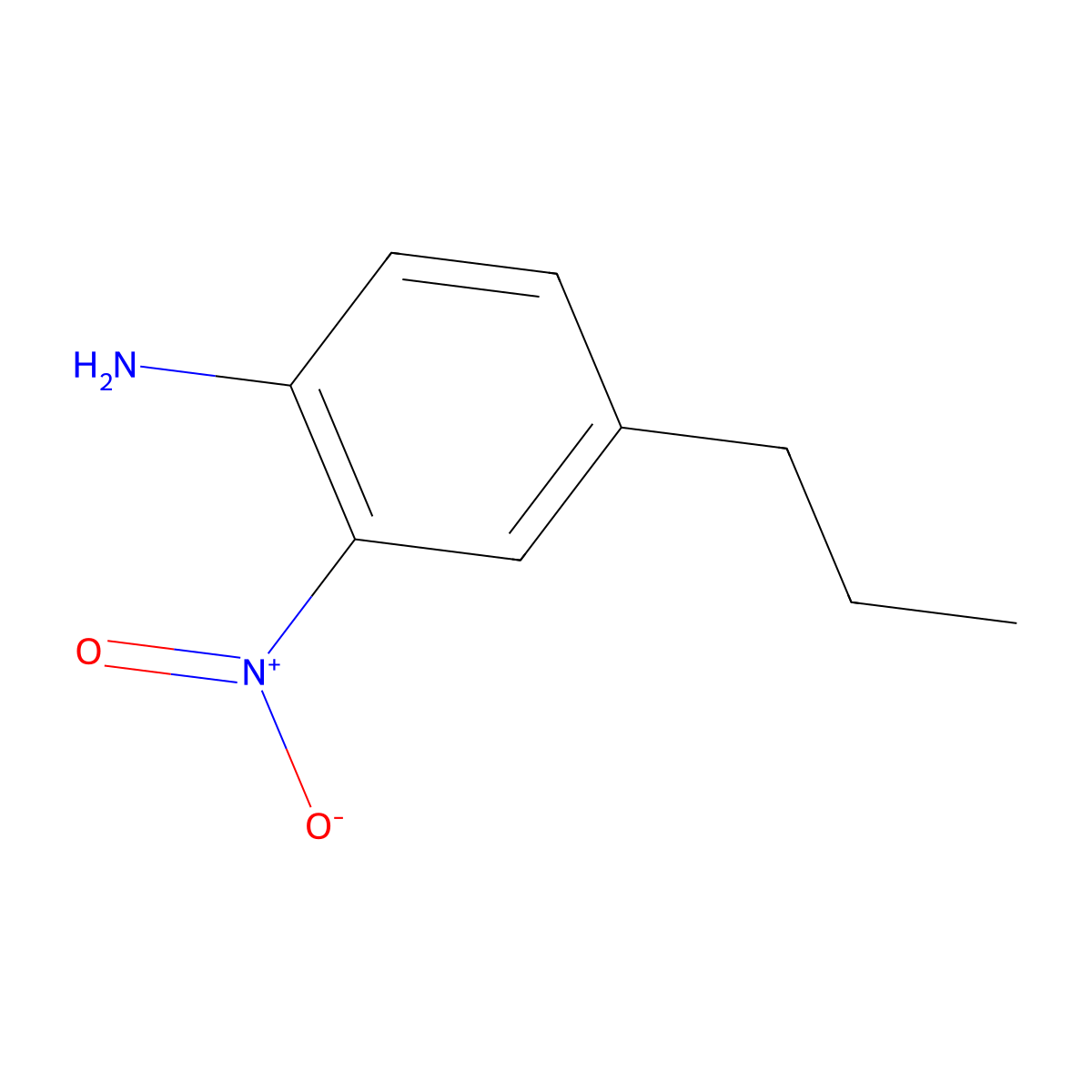 2-Nitro-4-propylaniline molecular structure, CAS 103796-01-6