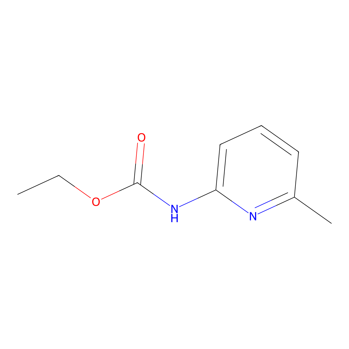 Ethyl N-(6-methylpyridin-2-yl)carbamate molecular structure, CAS 103796-10-7