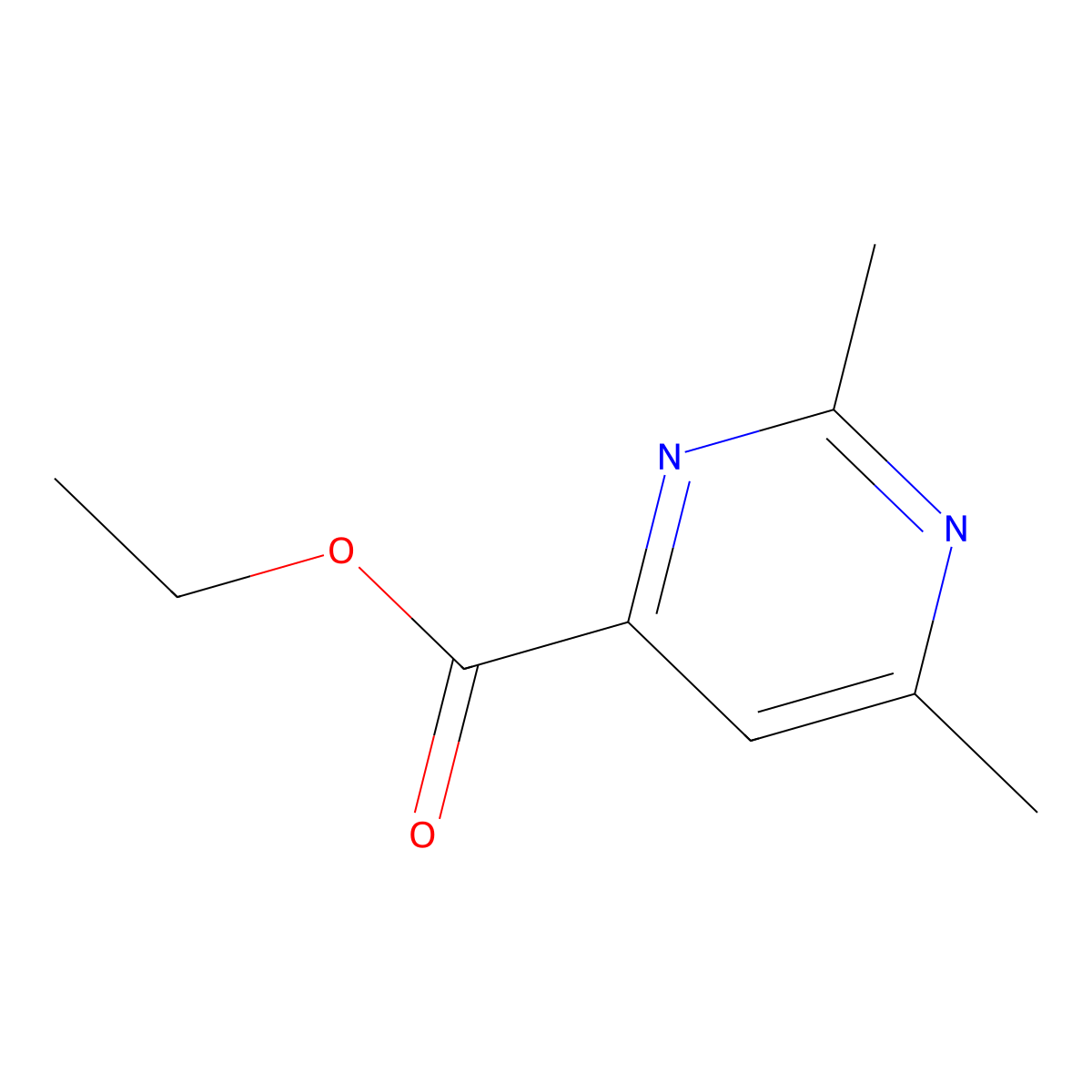 Ethyl 2,6-dimethylpyrimidine-4-carboxylate molecular structure, CAS 103796-11-8