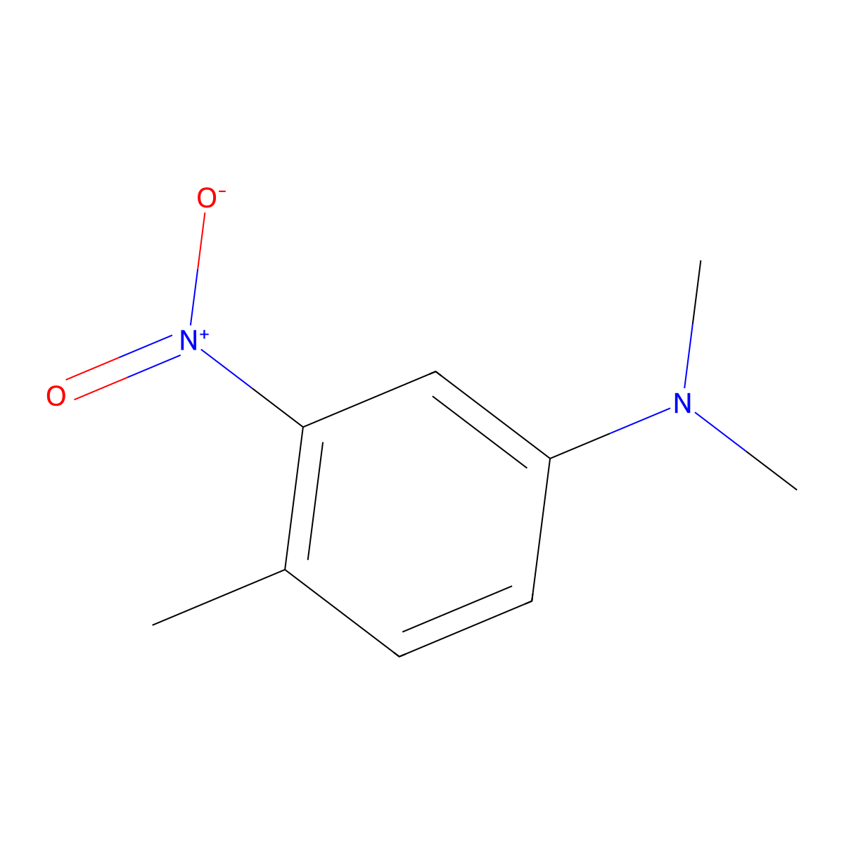 N,N,4-trimethyl-3-nitroaniline molecular structure, CAS 103796-12-9