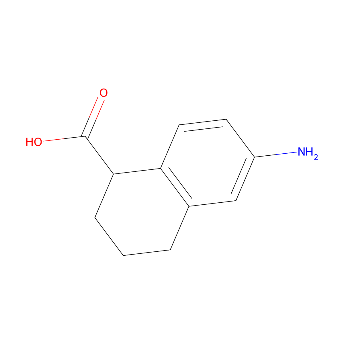 6-Amino-1,2,3,4-tetrahydronaphthalene-1-carboxylic acid molecular structure, CAS 103796-57-2