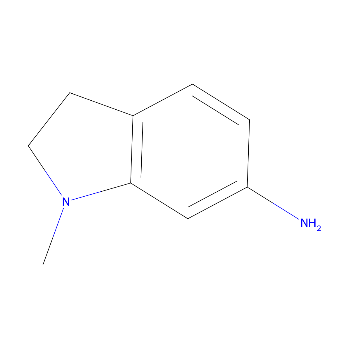 1-methyl-2,3-dihydro-1H-indol-6-amine molecular structure, CAS 103796-62-9