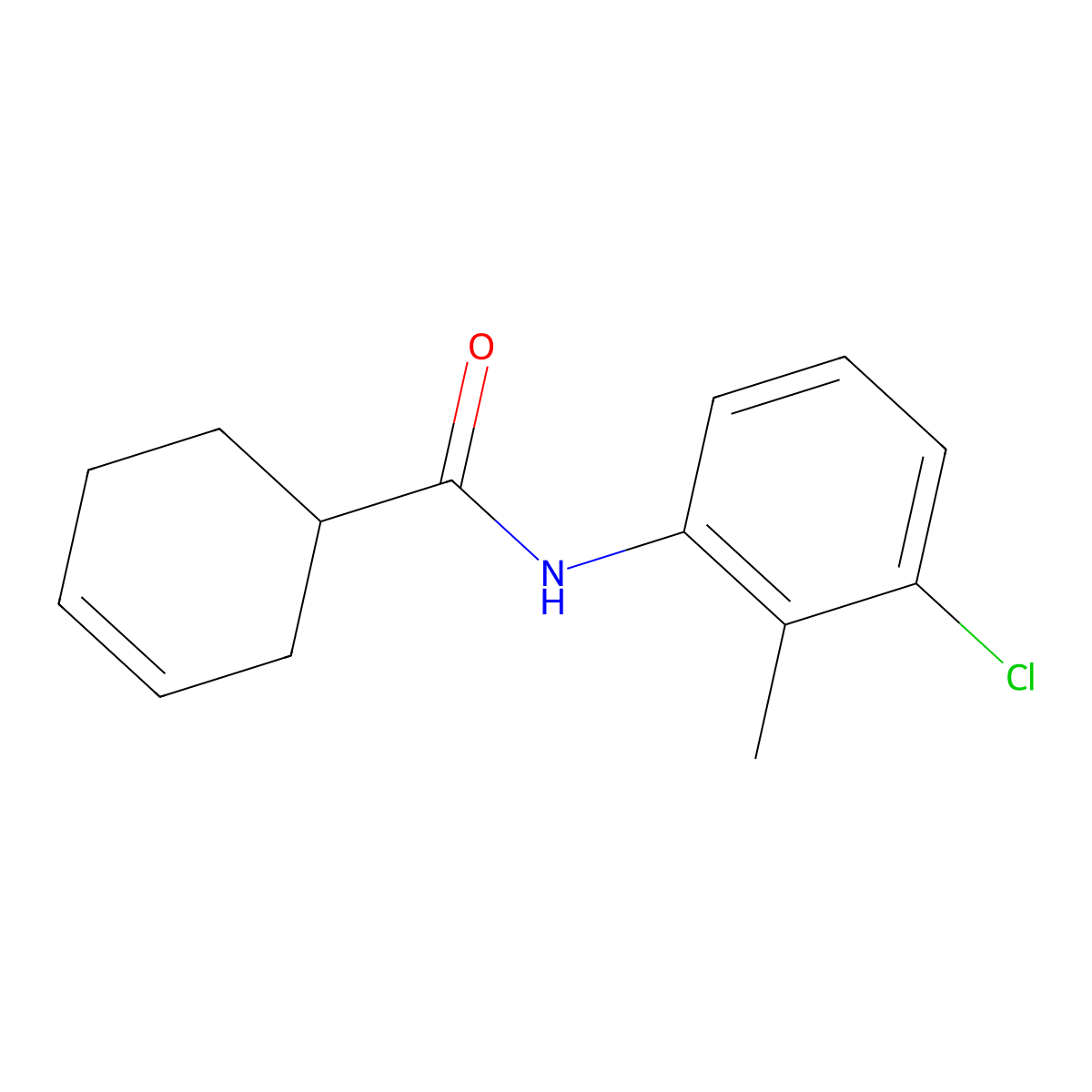 N-(3-chloro-2-methylphenyl)-3-cyclohexene-1-carboxamide molecular structure, CAS 1037964-16-1