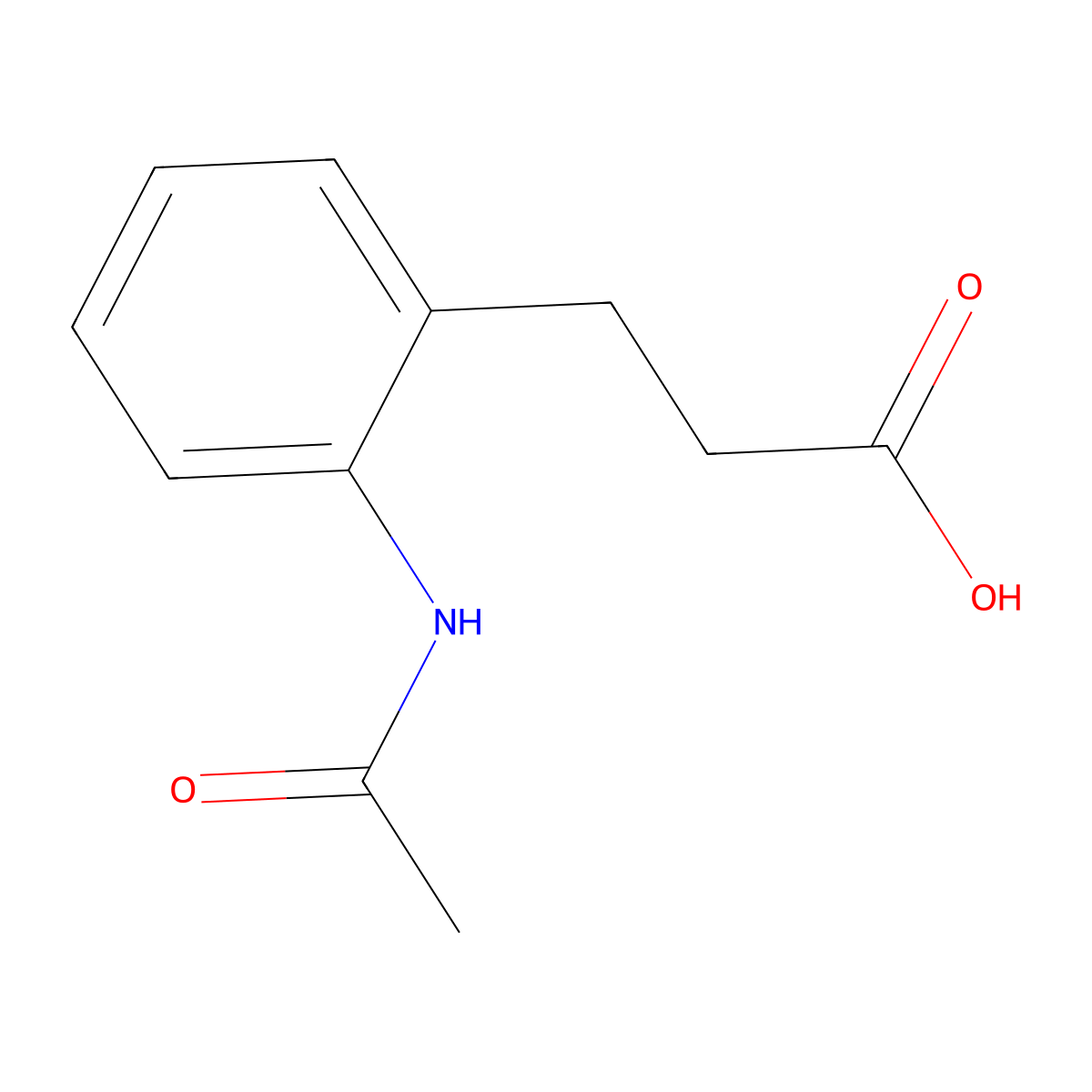 3-(2-Acetamidophenyl)propanoic acid molecular structure, CAS 103797-10-0