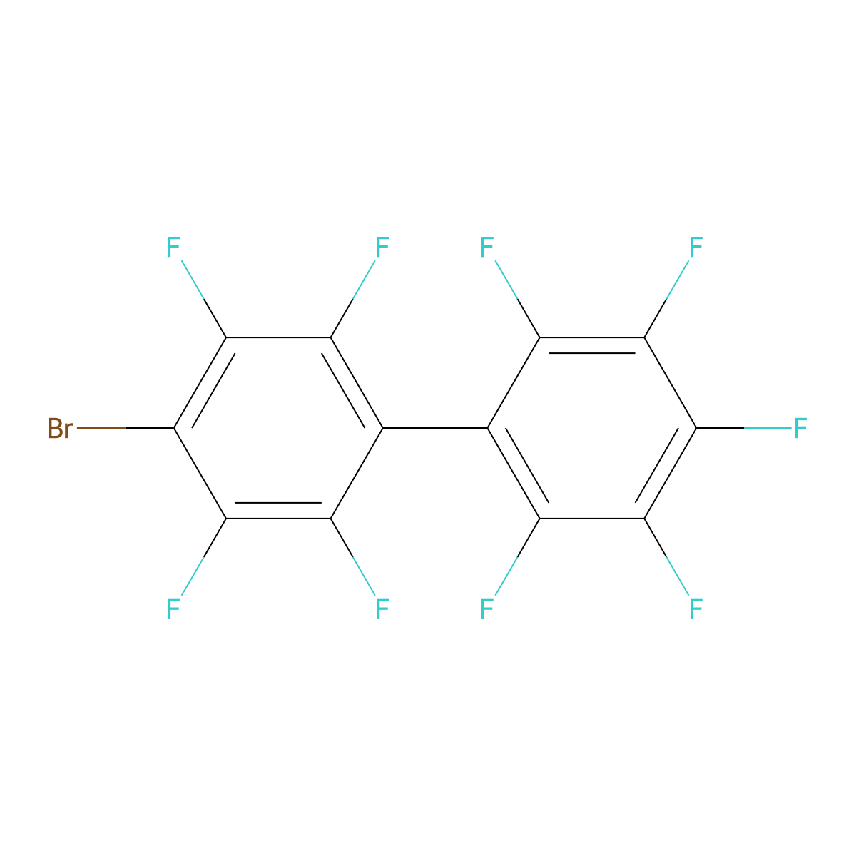 1-Bromo-2,3,5,6-tetrafluoro-4-(2,3,4,5,6-pentafluorophenyl)benzene molecular structure, CAS 1038-65-9