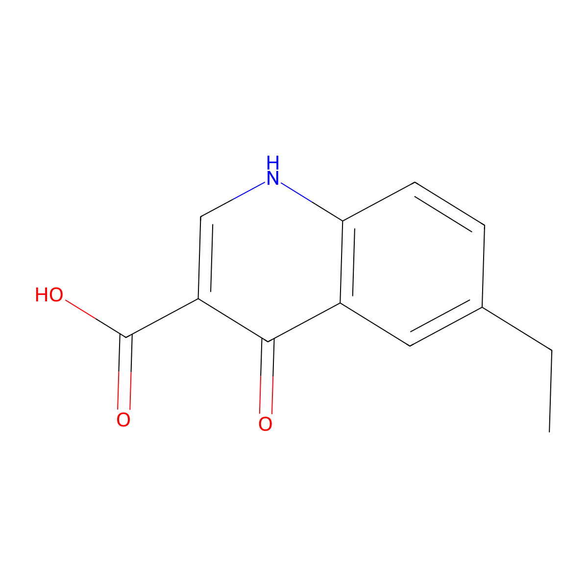 6-Ethyl-4-hydroxyquinoline-3-carboxylic acid molecular structure, CAS 103802-41-1