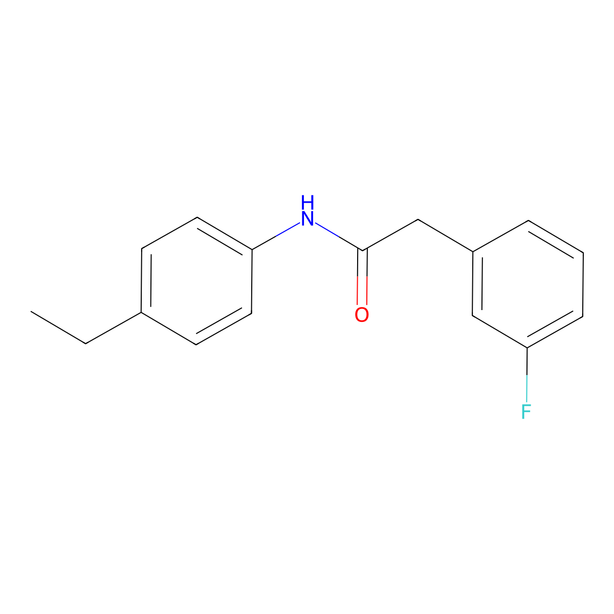 N-(4-ethylphenyl)-2-(3-fluorophenyl)acetamide molecular structure, CAS 1038028-10-2