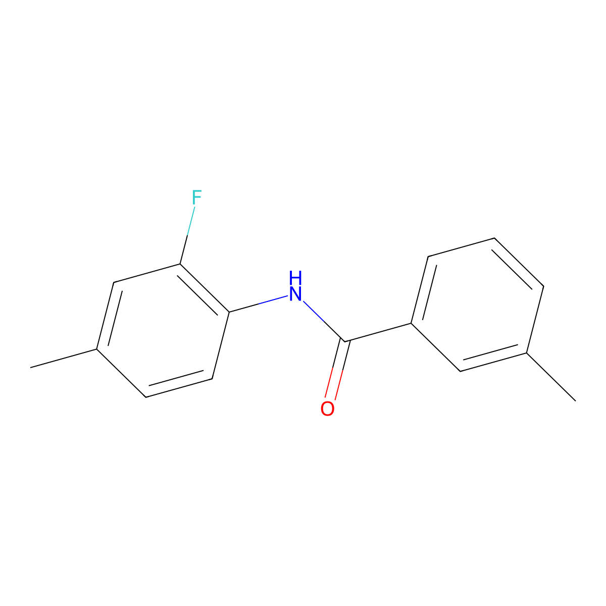 N-(2-fluoro-4-methylphenyl)-3-methylbenzamide molecular structure, CAS 1038042-42-0