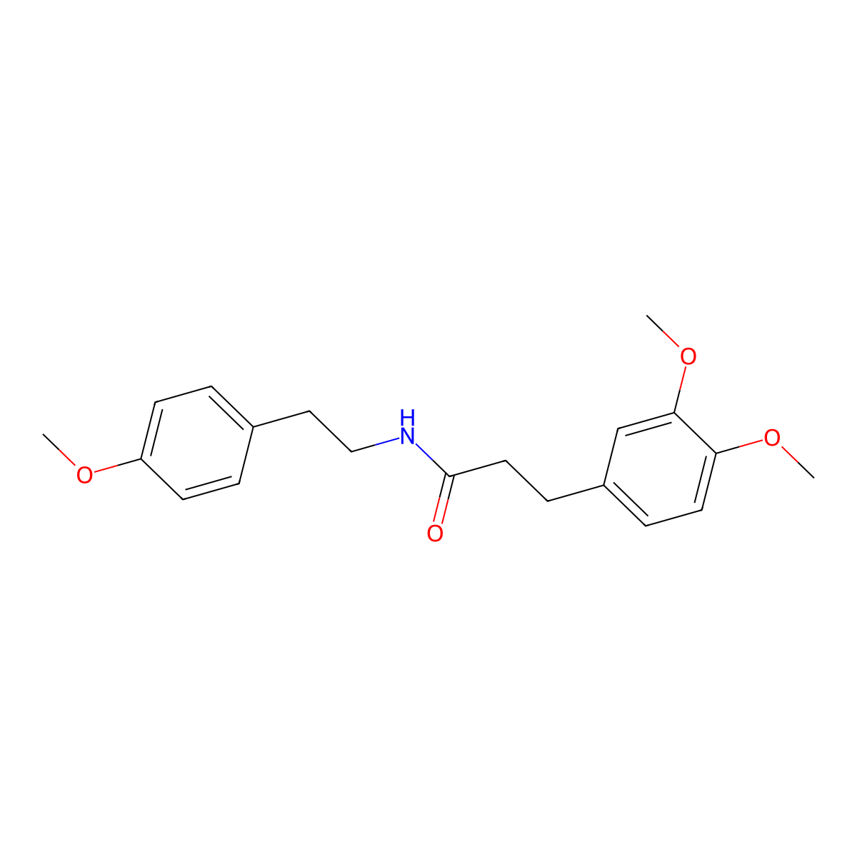 3-(3,4-dimethoxyphenyl)-N-[2-(4-methoxyphenyl)ethyl]propanamide molecular structure, CAS 1038047-01-6
