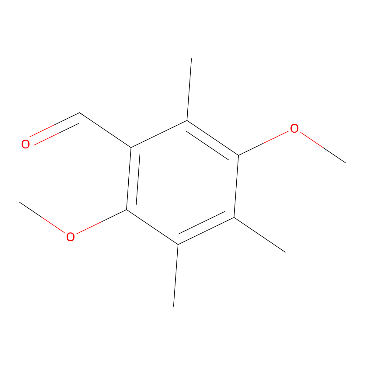 2,5-Dimethoxy-3,4,6-trimethylbenzaldehyde molecular structure, CAS 103808-42-0
